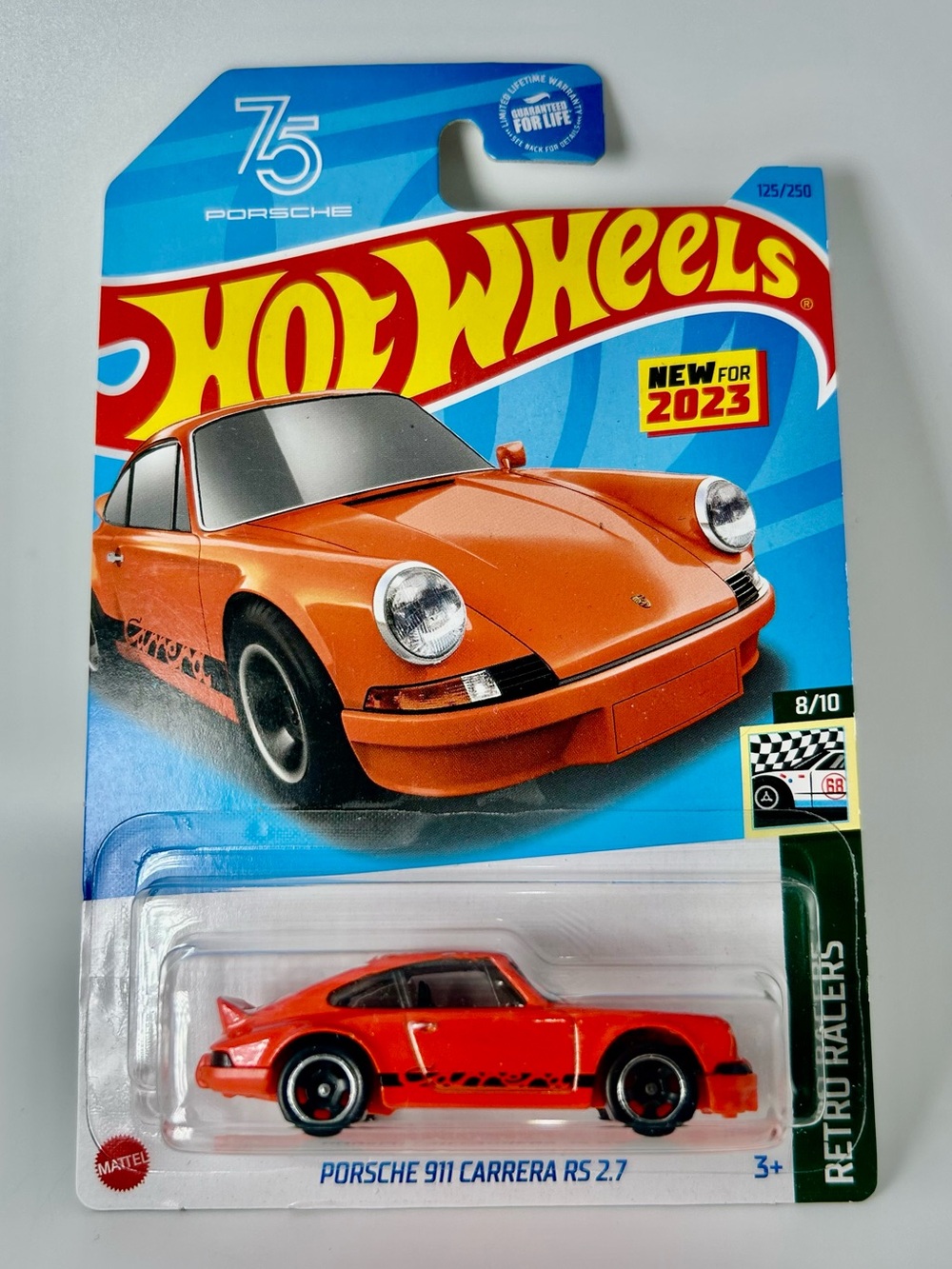 Hot Wheels HW Retro Porsche 911 Carrera RS 2.7 Orange 8/10 2021 125/250 75 Years
